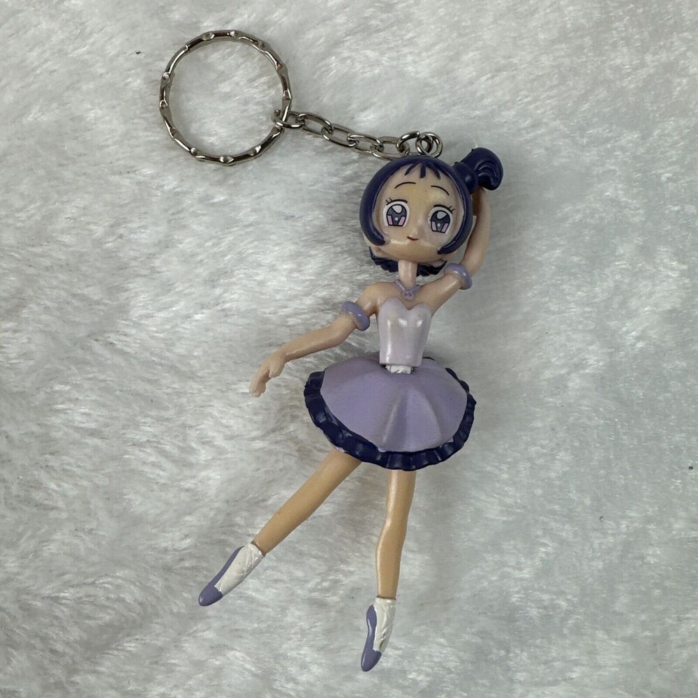 Magical Ojamajo Doremi ballerina Figure Keychain Purple Hair and Dress